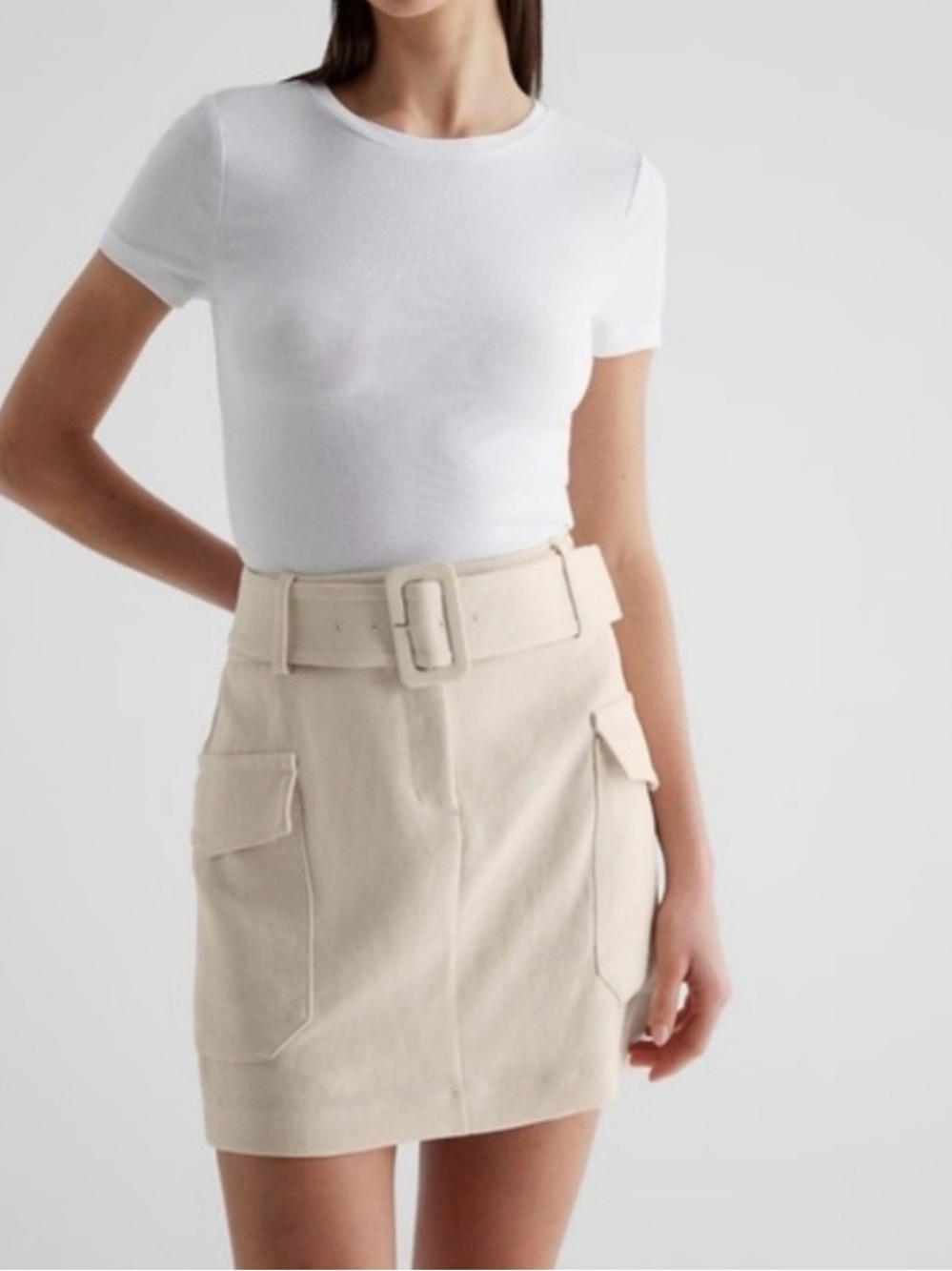 Express Mini Belted Skirt